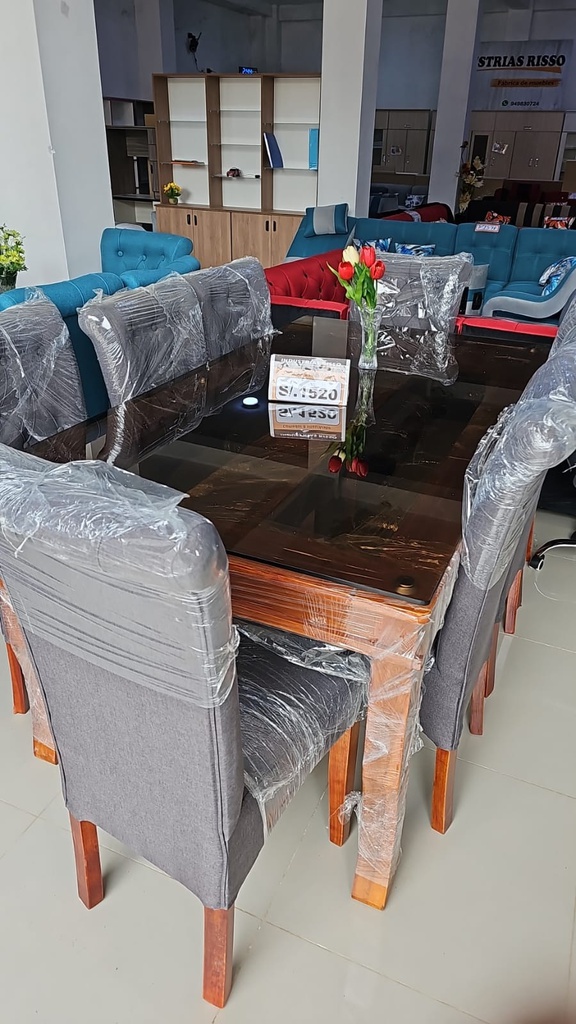 Comedor 4patas - vidrio Árabe 8s.