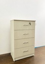 Cómoda de 60 cm (blanco con fucsia)